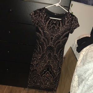 Sparkly black and gold dress